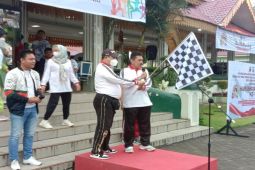 Fun bike dan senam bersama HUT Bhayangkara dan Kota Tebing Tinggi