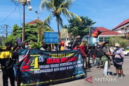Polresta Denpasar amankan demonstrasi mahasiswa Papua tentang HAM Biak