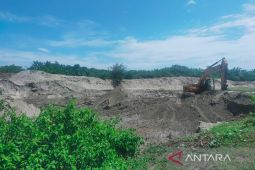 Jelang sidak, perusahaan biji besi diduga tutupi lubang bekas galian