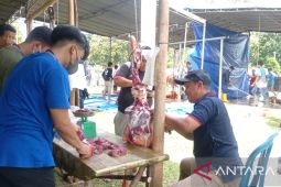 Masjid Al Furqon Pangkalpinang bagikan 1.500 daging kurban "dor to dor"
