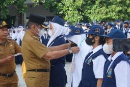 Pj. Wali Kota Tebing Tinggi pimpin upacara pembukaan pembelajaran baru di SMPN - 1