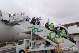 Haji kloter 5 asal Kalteng tiba di Bandara Syamsudin Noor