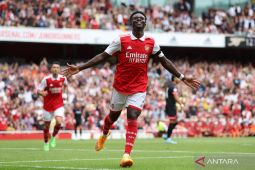 Arteta samakan Saka dengan Messi usai cetak gol apik ke gawang Wolves