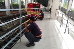 Uji coba Stasiun BNI City hari kedua untuk penumpang KRL berjalan lancar
