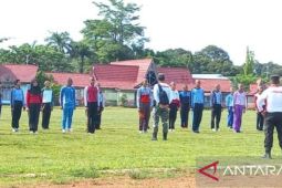 Paskibra Kapuas Hulu siapkan diri untuk mengibarkan Merah Putih saat HUT Ke-77 RI