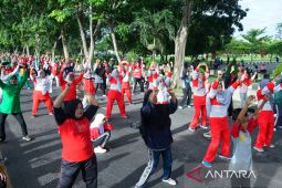Sambut HUT ke 77 RI,  Pemkab Asahan gelar senam massal di CFD