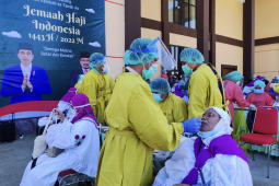 Jamaah haji Kloter 14 dari Embarkasi Makassar tiba di Gorontalo