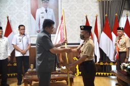 Bupati Lampung Tengah lepas peserta Jamnas Pramuka XI