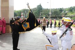 Polda Maluku pindahkan Pataka Salawaku Emarina ke Mako baru di HUT RI