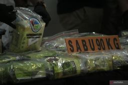 Polrestabes Surabaya rilis kasus pengedaran sabu 90 Kg