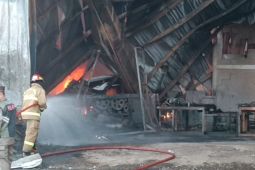 Damkar Kabupaten dan Kota Bogor turunkan 12 armada tangani kebakaran di Gunungputri