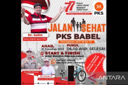 Semarak HUT RI, PKS Babel gelar jalan sehat 7,7KM