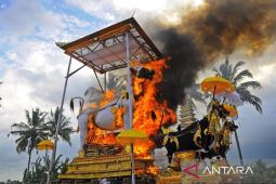 Ledakan terjadi saat ngaben, 9 warga cedera