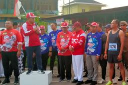 Gubernur Jambi sampaikan arahan di garis start "10K Candi Muaro Jambi 2022"