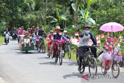 Warga pedesaan pun ikut serta meriahkan HUT ke-77 Kemerdekaan Indonesia