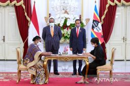 Presiden Jokowi dan Raja Mswati III saksikan MoU kerja sama ekonomi