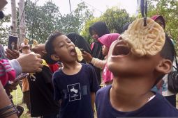 PT Timah ikut semarakkan perlombaan warga dusun VII Belo Laut dalam memperingati HUT ke-77 RI