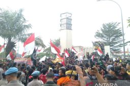 Unjuk rasa pengemudi ojek online di Banten berlangsung damai