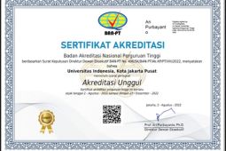 UI peroleh sertifikat akreditasi unggul sebagai perguruan tinggi
