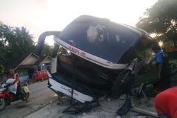 Bus atlet beladiri asal Bengkulu alami kecelakaan