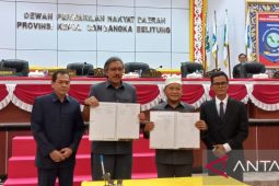 DPRD Babel setujui tiga Raperda menjadi Perda