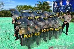 Polisi Bangka Barat gelar simulasi pengamanan pilkades serentak