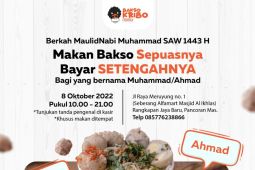 Berkah Maulid, nama Muhammad/Ahmad makan Bakso Kribo sepuasnya bayar setengah