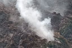 Lima titik  api muncul di lereng bukit Naimutis  NTT disertai bunyi letusan