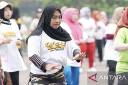 Komunitas senam di Bekasi ikut kampanyekan kesehatan lambung