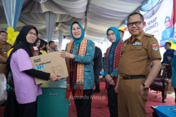 Wakil Ketua III TP PKK Provinsi Lampung Ny Erna Suud Hanan kunjungi Kabupaten Mesuji