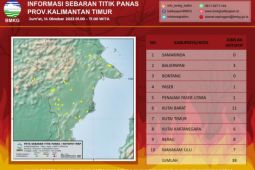 38 titik panas terdeteksi di Provinsi Kaltim