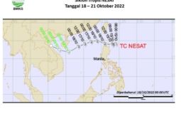 BMKG: siklon tropis NESAT di Laut China Selatan jauhi wilayah Indonesia