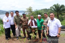 Bupati Tapsel tanam perdana bibit buah pada lanskap Angkola Sangkunur