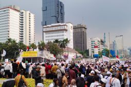 Massa aksi 411 padati kawasan Tugu Arjuna Widjaja