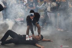 Unjuk rasa memperingati 40 hari tragedi Kanjuruhan