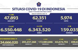 Angka kasus harian COVID-19 di Indonesia bertambah 6.247 orang