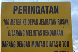 Warga Batang Serangan minta truk diatas delapan ton tidak melintas jembatan
