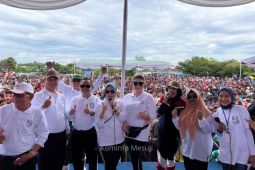 Penjabat Bupati Mesuji hadiri jalan sehat peringati jari jado ke-14 Kabupaten Mesuji