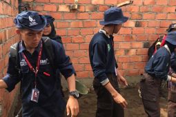Saka Bhayangkara Polda  Sumut gotong royong di Pertikaranas Palembang