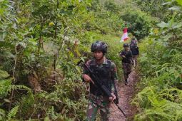 Satgas Pamtas Yonif 645/Gty gelar patroli gabungan di Perbatasan Indonesia-Malaysia
