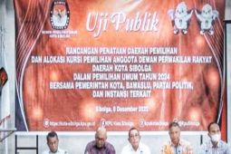 KPU Sibolga gelar uji publik rancangan tahapan pemilu