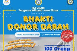 IKA Unair Jatim gelar donor darah serentak di 12 kota