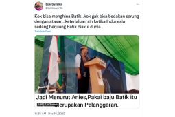 Misinformasi! Pidato Anies yang menghina kain batik
