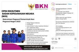 Hoaks! Poster lowongan kerja di Badan Kepegawaian Negara