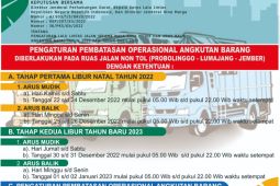 Pemkab Lumajang batasi angkutan barang selama Natal - Tahun Baru