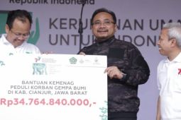 Bantuan Rp34,7 miliar dari ASN Kemenag untuk penyintas gempa Cianjur