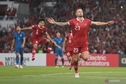 Indonesia ditahan imbang 1-1 oleh sepuluh pemain Thailand