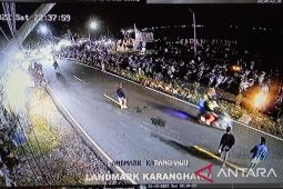 Kawasan objek wisata pantai selatan Sukabumi mulai dipadati pengunjung