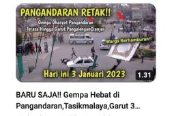 Hoaks! Ilustrasi Pangandaran retak setelah gempa 3 Januari 2023