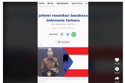 Hoaks! Presiden Jokowi resmikan bendera baru Indonesia